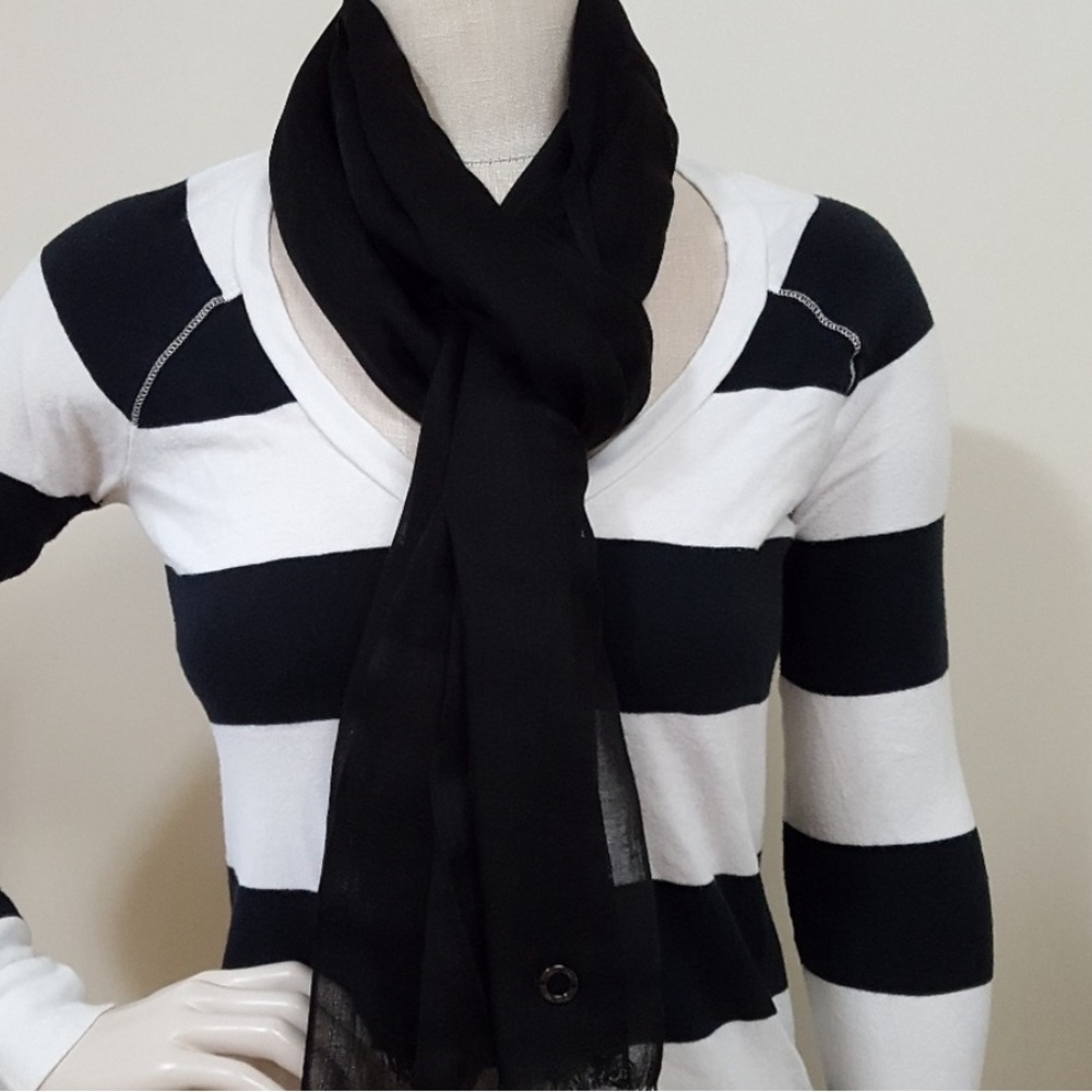 Calvin Klein Black Fashion Scarf
